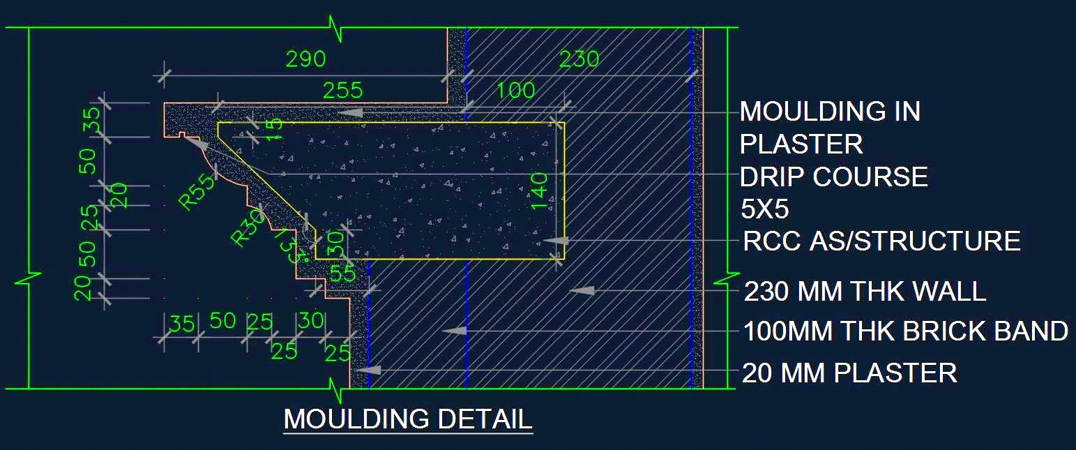 Free CAD Blocks- Moulding and Cornice for Building Details